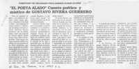 "El poeta alado" cuento poético y místico de Gustavo Rivera Guerrero  [artículo] R. F. A.