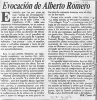 Evocación de Alberto Romero  [artículo] H. R. Cortés.