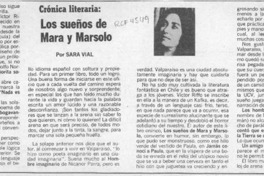Los sueños de Mara y Marsolo  [artículo] Sara Vial.
