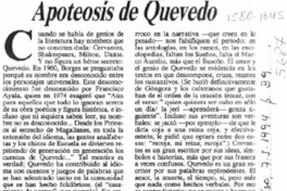 Apoteosis de Quevedo  [artículo] Víctor Rojas Farías.