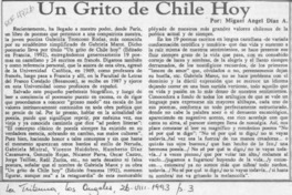 Un grito de Chile hoy  [artículo] Miguel Angel Díaz A.