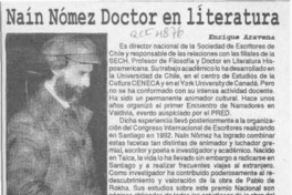 Naín Nómez Doctor en Literatura  [artículo] Enrique Aravena