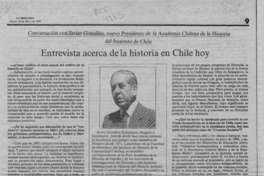 Entrevista acerca de la historia en Chile hoy  [artículo].
