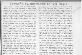 Compañeros, enterradme en Isla Negra  [artículo] Luis Campos Palma.