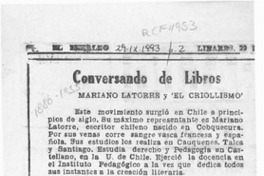 Mariano Latorre y el criollismo  [artículo].