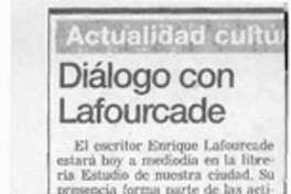 Diálogo con Lafourcade  [artículo].