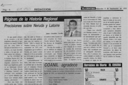 Precisiones sobre Neruda y Latorre  [artículo] Jaime González Colville.