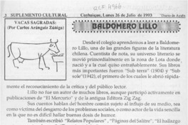 Baldomero Lillo  [artículo] Carlos Aránguiz Zúñiga.
