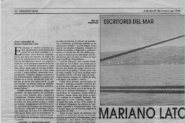 Mariano Latorre, o la hermandad de la tierra y el mar  [artículo] Manuel Montecinos Caro.