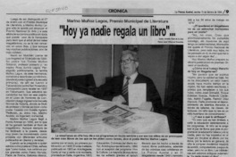 "Hoy ya nadie regala un libro" --  [artículo] Andrés Vidal de la Jara.