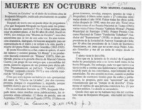 Muerte en octubre  [artículo] Manuel Cabrera.