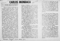Carlos Mondaca  [artículo] Darío de la Fuente D.