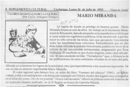 Mario Miranda  [artículo] Carlos Aránguiz Zúñiga.