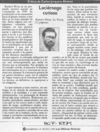 Luciérnaga curiosa  [artículo] Carlos Jorquera Alvarez.