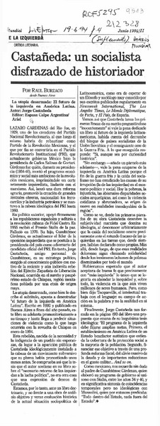 Castañeda, un socialista disfrazado de historiador  [artículo] Raúl Burzaco.