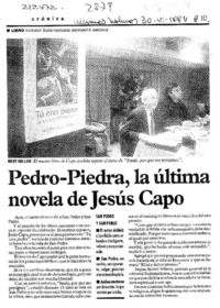 Pedro-Piedra, la última novela de Jesús Capo  [artículo].