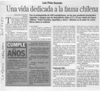 Una vida dedicada a la fauna chilena  [artículo] Alejandra Gajardo.