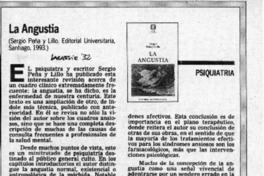 La angustia  [artículo] Dr. Ramón Florenzano Urzúa.