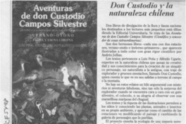 Don Custodio y la naturaleza chilena  [artículo].