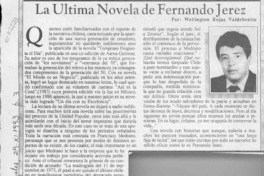 La última novela de Fernando Jerez  [artículo] Wellington Rojas Valdebenito.