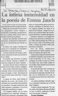 La íntima inmensidad en la poesía de Emma Jauch  [artículo] Enrique Villablanca.
