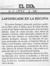 Lafourcade en La Recova  [artículo].