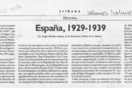 España, 1929-1939  [artículo] Sergio Martínez Baeza.