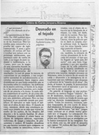 Desnudo en el tejado  [artículo] Carlos Jorquera Alvarez.