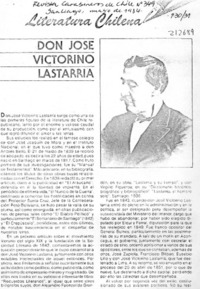 Don José Victorino Lastarria
