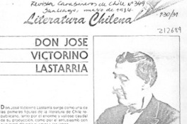 Don José Victorino Lastarria