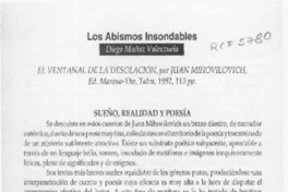 Los abismos insondables  [artículo] Diego Muñoz Valenzuela.
