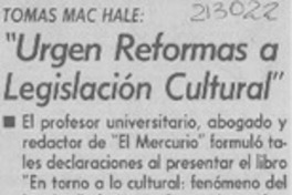 "Urgen reformas a Legislación Cultural"