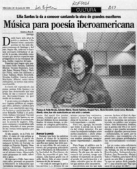 Música para poesía iberoamericana  [artículo] Ximena Poo F.