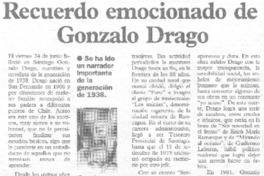 Recuerdo emocionado de Gonzalo Drago