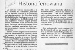 Historia ferroviaria  [artículo] Tito Castillo.