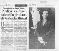 Publican en Japón selección de obras de Gabriela Mistral  [artículo].
