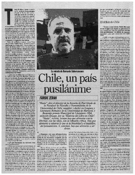 Chile, un país pusilánime
