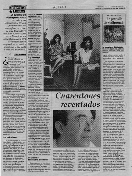 Cuarentones reventados  [artículo] Camilo Marks.