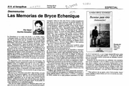 Las memorias de Bryce Echenique  [artículo] Oscar Gacitúa González.