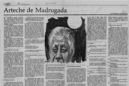 Arteche de madrugada  [artículo] Enrique Lafourcade.