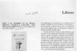 "Dios y el hombre en el pensamiento católico chileno, 1900-1950"  [artículo] Pedro Morandé.