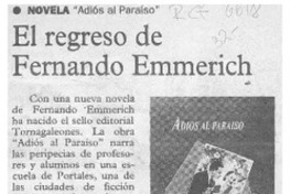 El Regreso de Fernando Emmerich  [artículo].