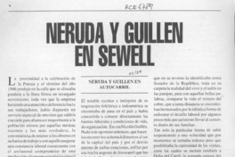Neruda y Guillén en Sewell  [artículo] René Leiva Berrios.