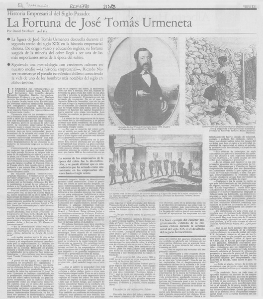 La fortuna de José Tomás Urmeneta