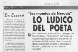 Lo lúdico del poeta  [artículo] Francisca Navarro R.