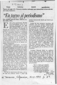 "En torno al periodismo"  [artículo] H. R. Cortés.