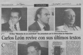Carlos León revive con sus últimos textos  [artículo] Richard Vera.