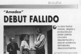 Debut fallido  [artículo] Italo Passalacqua C.