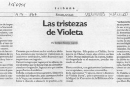 Las tristezas de Violeta  [artículo] Enrique Ramírez Capello.