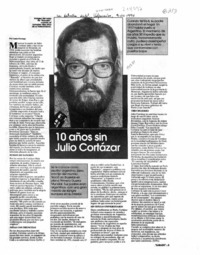 10 años sin Julio Cortázar  [artículo] Laura Durango.